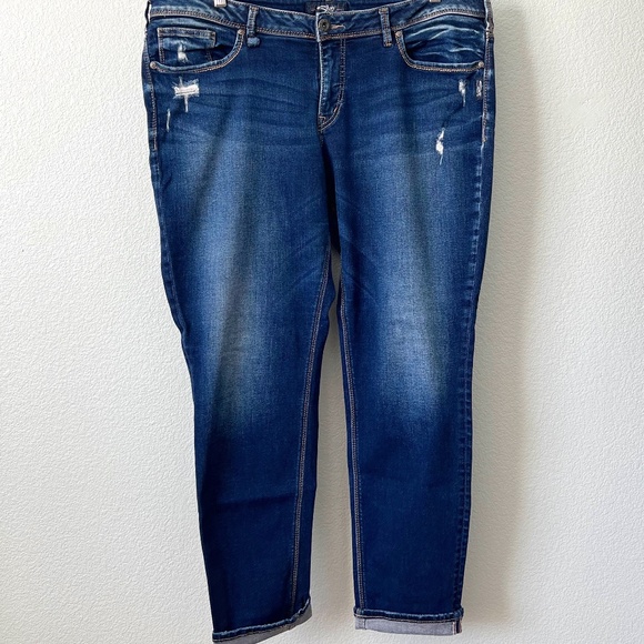 Silver Jeans - Sam Boyfriend Jeans - Size 18 Length 29 - Picture 1 of 10